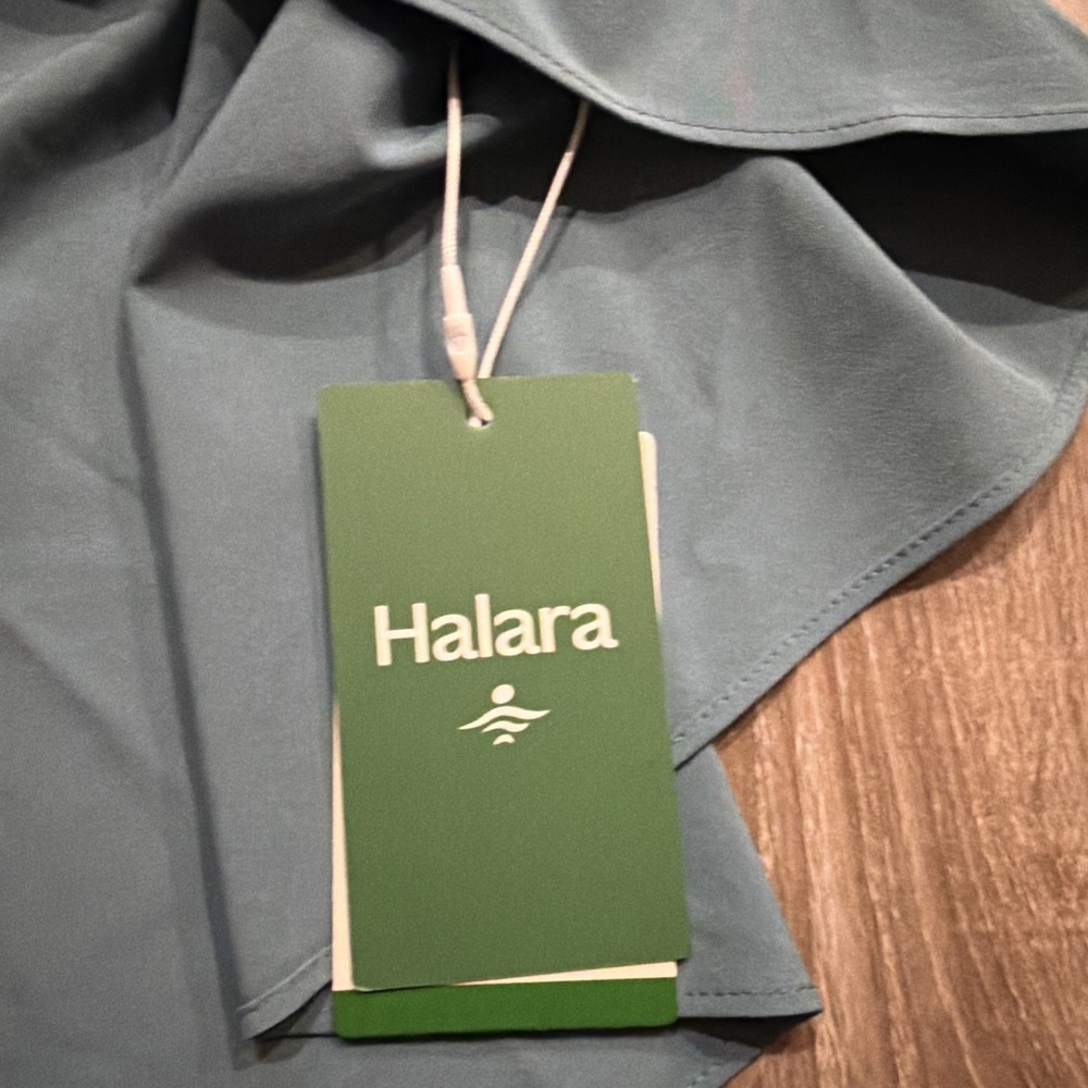 Halara Breezeful™ V Neck Crossover Top High Low Quick Dry In‎ Stone Blue Medium - Picture 5 of 12